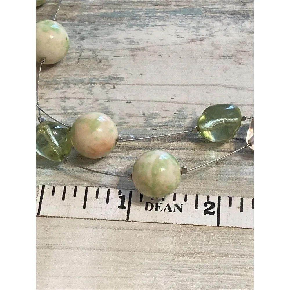 Top Frog‎ Double Strand Acrylic Bead Necklace NWOT Stations 16